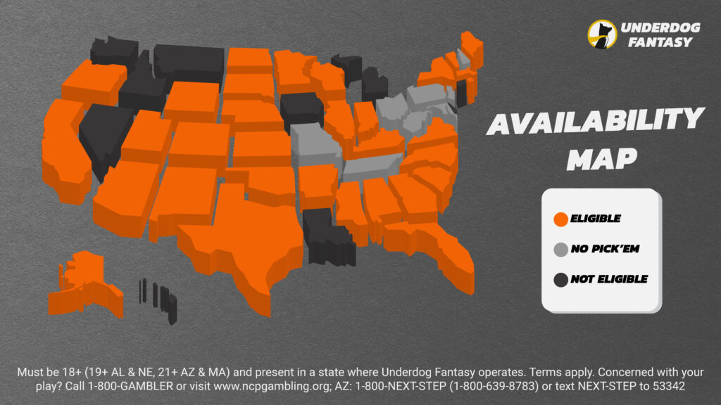 Underdog Fantasy legal states